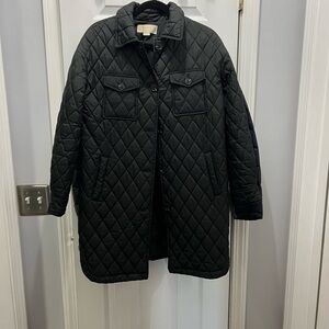 MK Black Quilted Coat